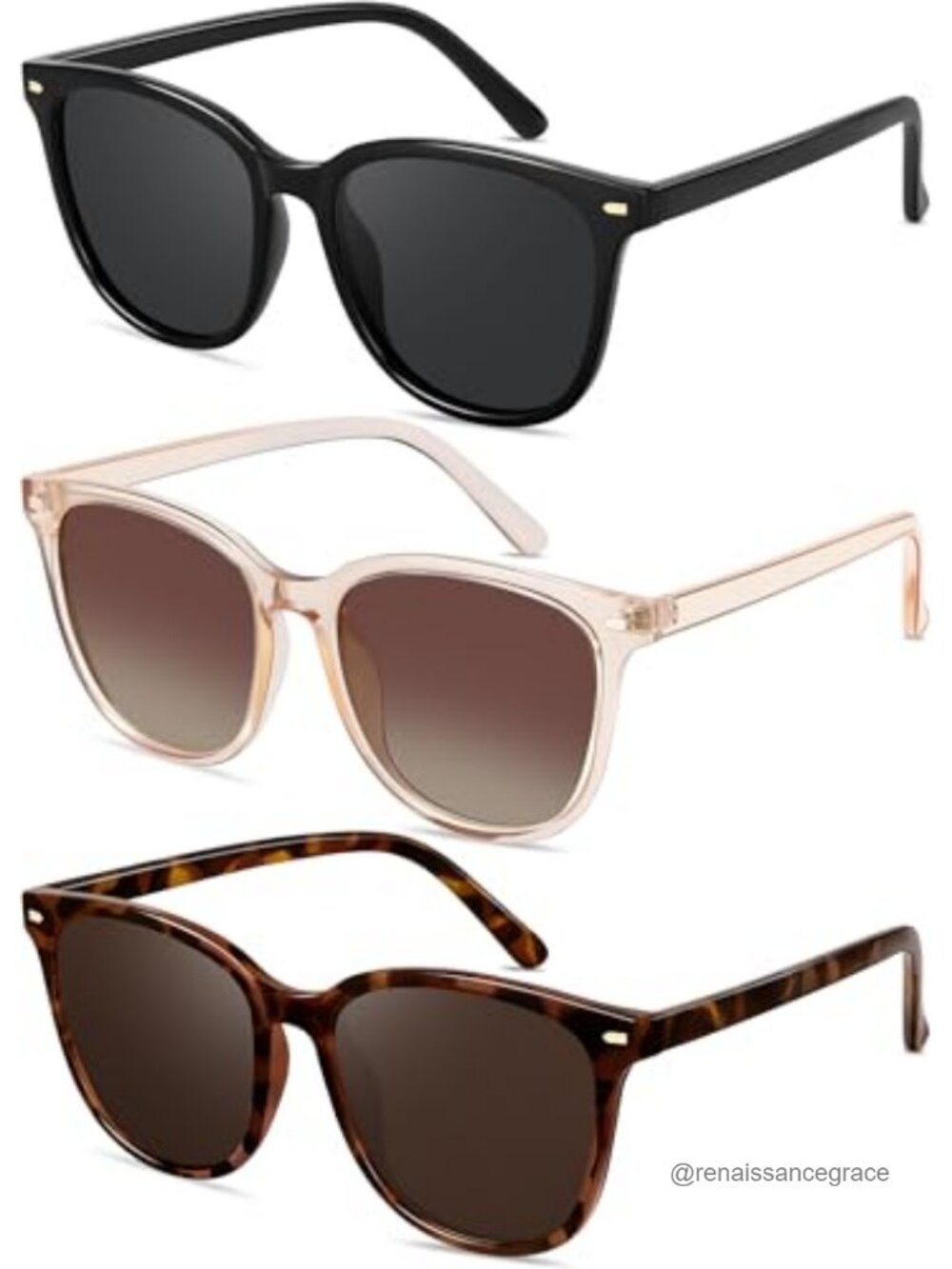 Retro Polarized Sunglasses Women Men Oversized UV400 Protection Vintage Shades